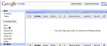 Google Mail ist traurig